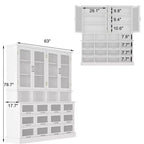 Famapy Meuble de cuisine et garde-manger multifonctionnel, meuble de rangement alimentaire grande capacité avec portes vitrées, organisation et présentation faciles pour la cuisine à la maison