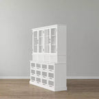 Famapy Meuble de cuisine et garde-manger multifonctionnel, meuble de rangement alimentaire grande capacité avec portes vitrées, organisation et présentation faciles pour la cuisine à la maison