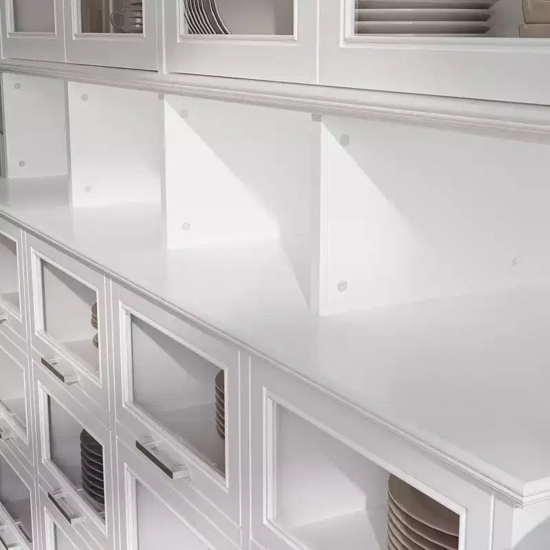 Famapy Meuble de cuisine et garde-manger multifonctionnel, meuble de rangement alimentaire grande capacité avec portes vitrées, organisation et présentation faciles pour la cuisine à la maison