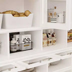 Famapy Meuble de cuisine et garde-manger multifonctionnel, meuble de rangement alimentaire grande capacité avec portes vitrées, organisation et présentation faciles pour la cuisine à la maison