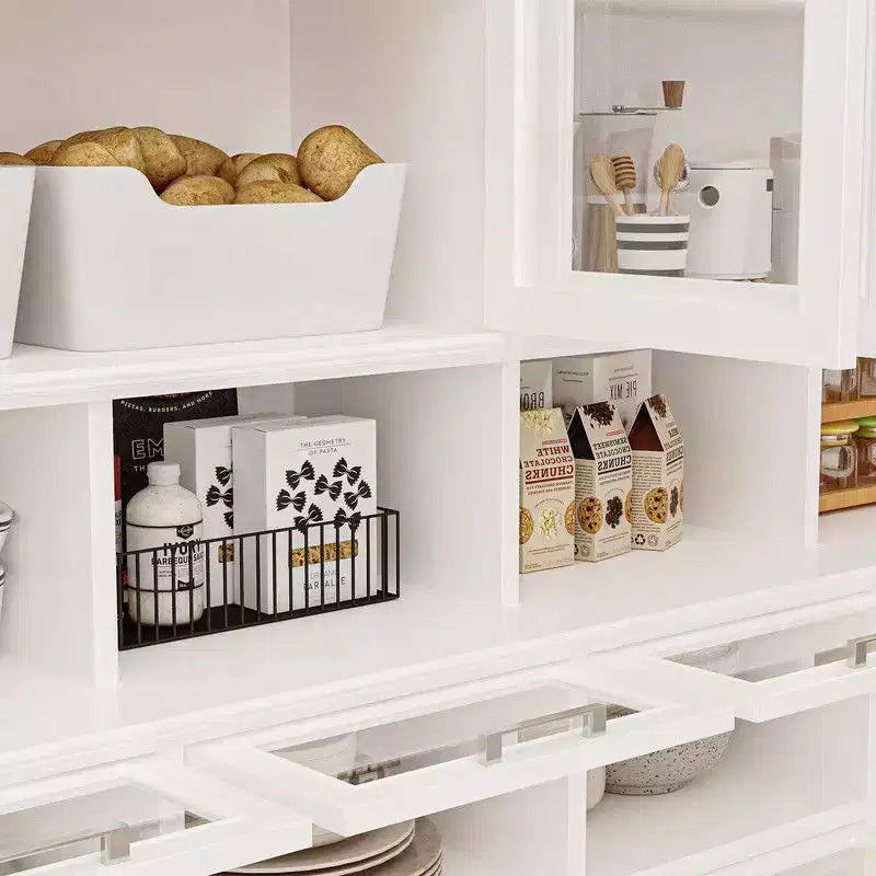 Famapy Meuble de cuisine et garde-manger multifonctionnel, meuble de rangement alimentaire grande capacité avec portes vitrées, organisation et présentation faciles pour la cuisine à la maison