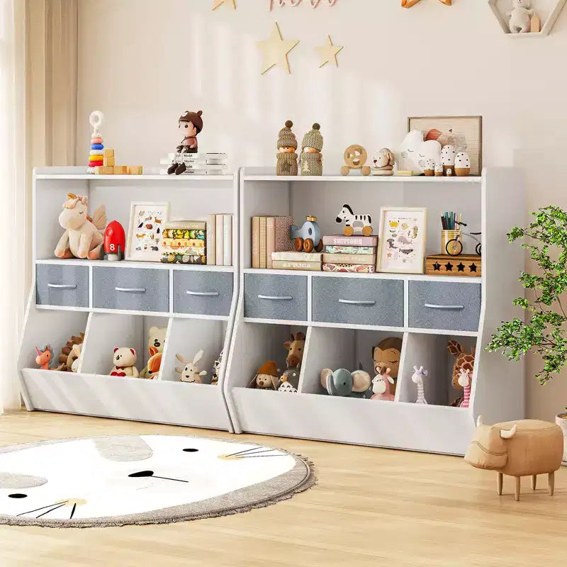 Étagère pour enfants SUGIFT, meuble de rangement pour jouets, organisateur de jouets pour enfants, bibliothèque à pieds de lit, étagère à livres pour enfants, blanc