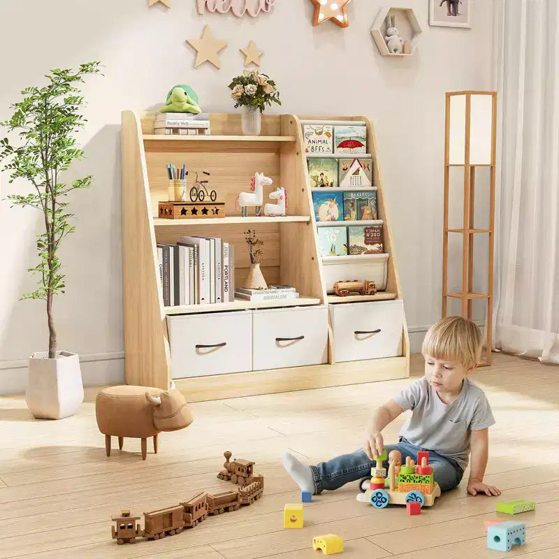 Étagère pour enfants SUGIFT, meuble de rangement pour jouets, organisateur de jouets pour enfants, bibliothèque à pieds de lit, étagère à livres pour enfants, blanc