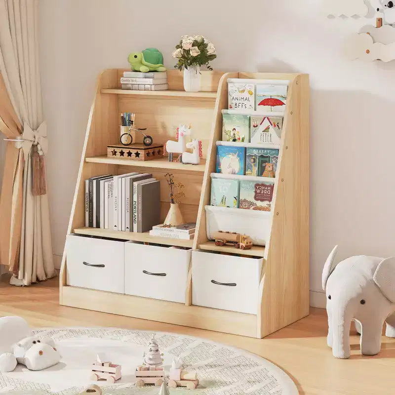 Étagère pour enfants SUGIFT, meuble de rangement pour jouets, organisateur de jouets pour enfants, bibliothèque à pieds de lit, étagère à livres pour enfants, blanc