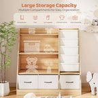 Étagère pour enfants SUGIFT, meuble de rangement pour jouets, organisateur de jouets pour enfants, bibliothèque à pieds de lit, étagère à livres pour enfants, blanc