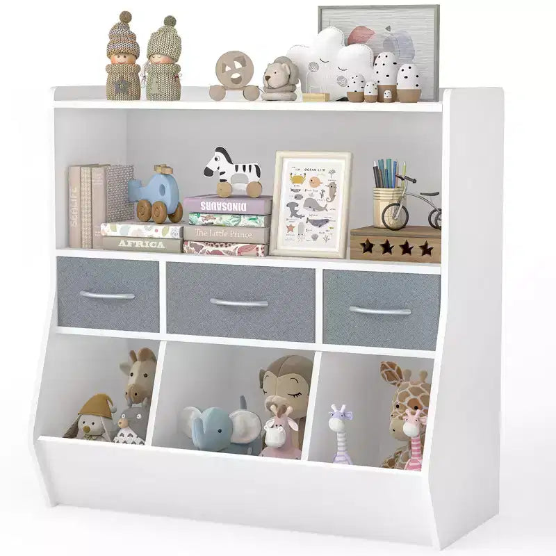 Étagère pour enfants SUGIFT, meuble de rangement pour jouets, organisateur de jouets pour enfants, bibliothèque à pieds de lit, étagère à livres pour enfants, blanc