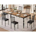 Rectangular Dining Table for 6, 71 Inch Rustic Farmhouse Kitchen Table with Large Tabletop