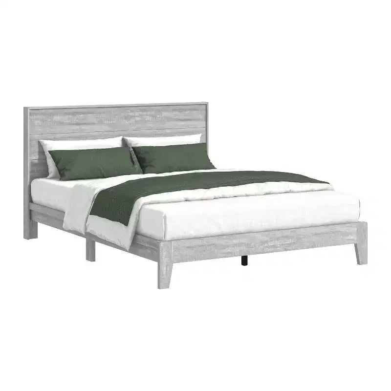 Lit de luxe Galano Queen Payne avec tête de lit Chêne gris poussiéreux