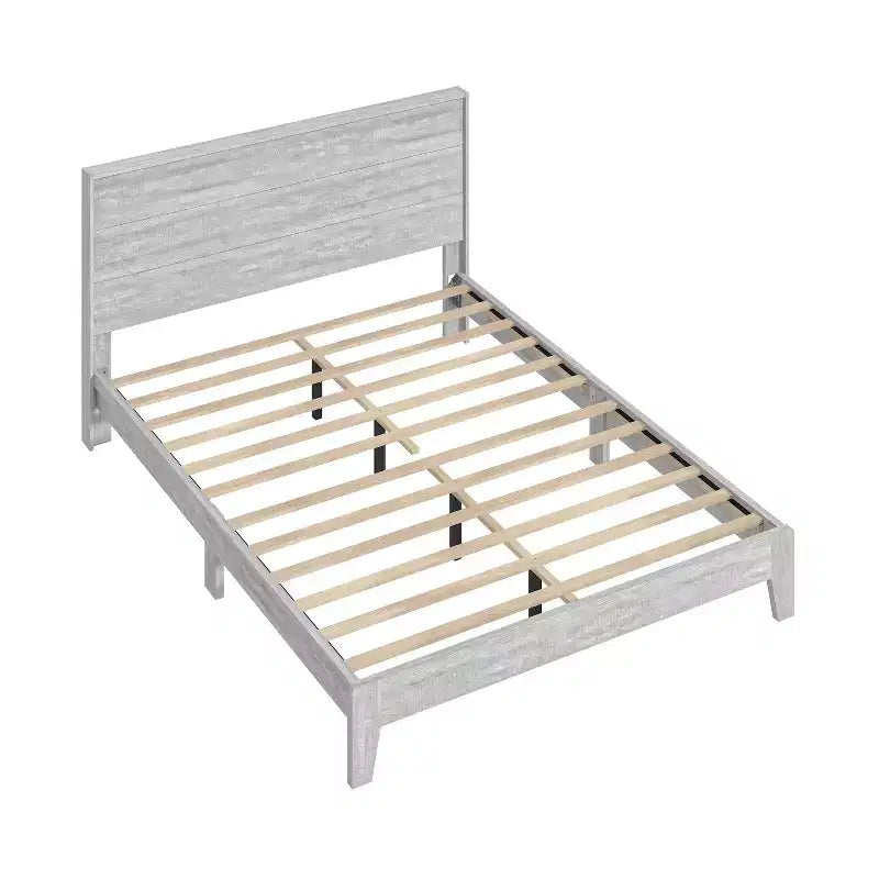 Lit de luxe Galano Queen Payne avec tête de lit Chêne gris poussiéreux