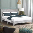 Lit de luxe Galano Queen Payne avec tête de lit Chêne gris poussiéreux