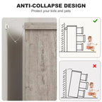 Commode à 7 tiroirs pour chambre à coucher, commode en bois de 118,9 cm de large avec poignées encastrées, organisateur de rangement pour vêtements, meuble TV pour couloir