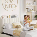 Cadre de lit double/double XL COZONY avec tiroirs de rangement