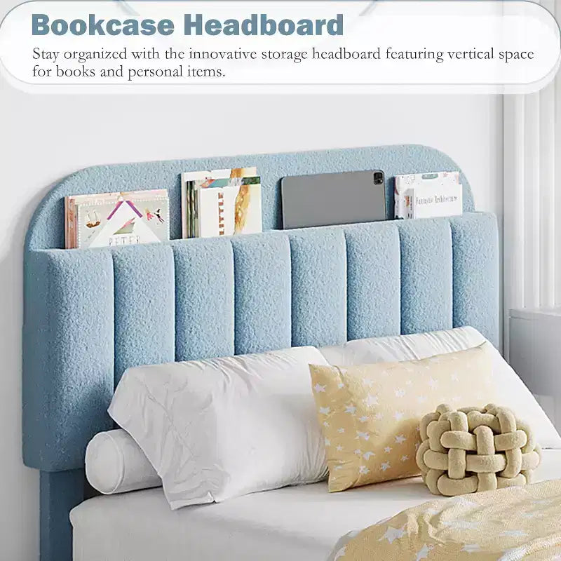 Cadre de lit double/double XL COZONY avec tiroirs de rangement