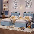 COZONY Twin/Twin XL Bed Frame with Storage Drawers