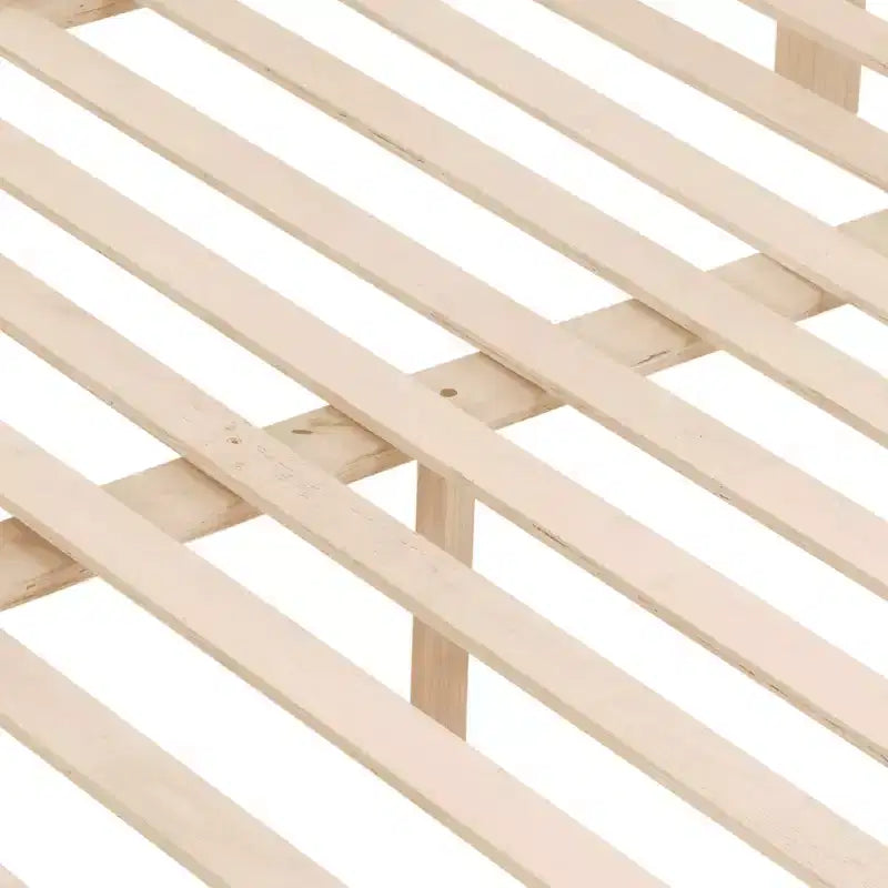 Lit superposé MAYEERTY deux places avec échelle, cadre en bois avec barrière de sécurité haute pour enfants, pas besoin de sommier.