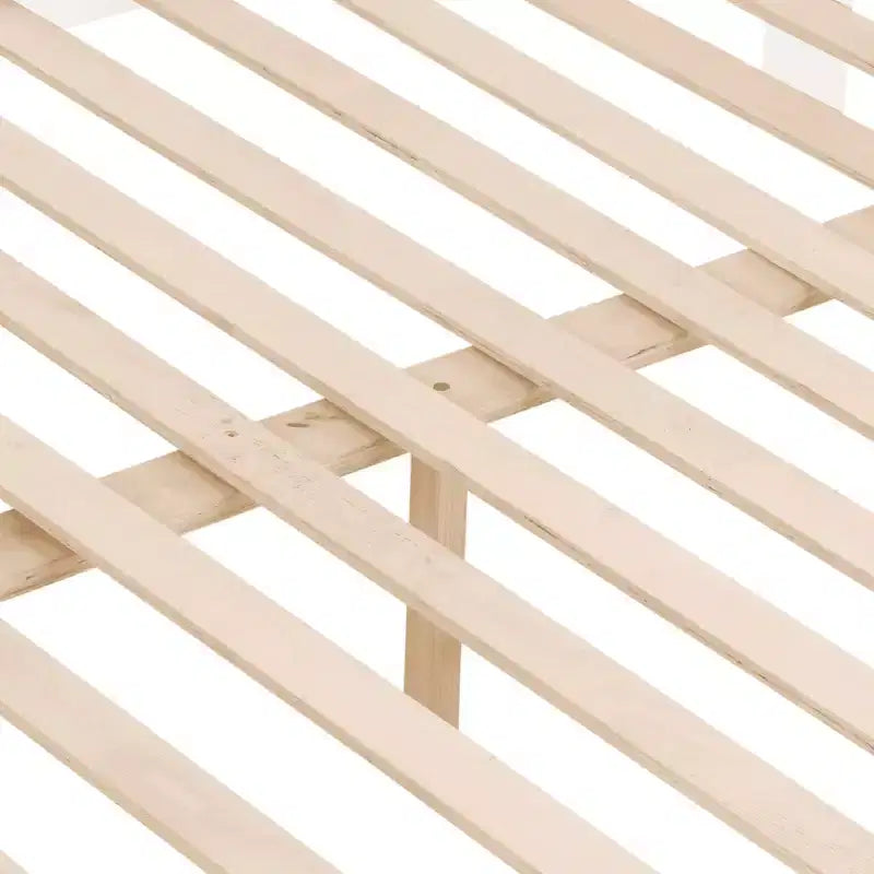 Lit superposé MAYEERTY deux places avec échelle, cadre en bois avec barrière de sécurité haute pour enfants, pas besoin de sommier.