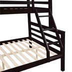 Lit superposé MAYEERTY deux places avec échelle, cadre en bois avec barrière de sécurité haute pour enfants, pas besoin de sommier.