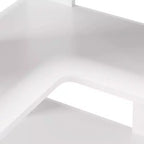 Étagère d'angle Karl, blanche, 6 niveaux, en forme de L