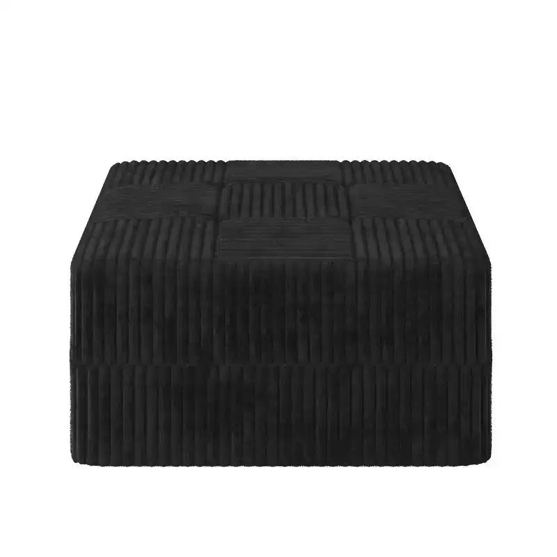 GDFStudio Adele Pouf Moderne Rembourré en Velours Côtelé