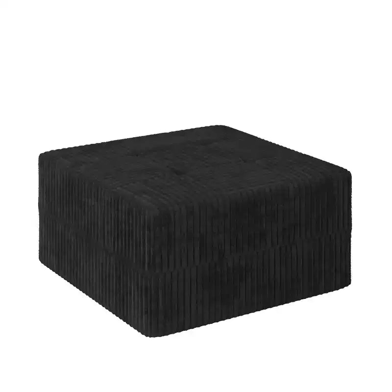 GDFStudio Adele Pouf Moderne Rembourré en Velours Côtelé