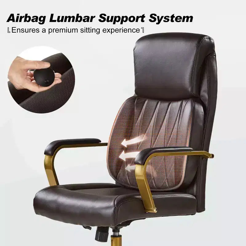 Chaise de bureau ergonomique pivotante à 360 degrés Norbert Mid-century avec support lombaire | HULALA HOME
