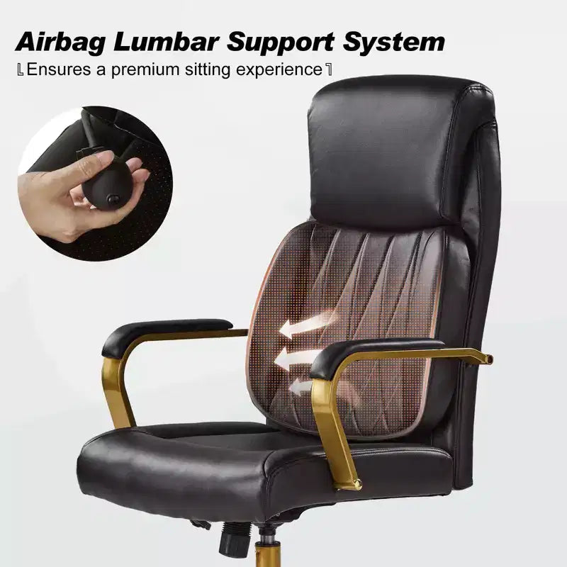 Chaise de bureau ergonomique pivotante à 360 degrés Norbert Mid-century avec support lombaire | HULALA HOME