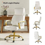 Chaise de bureau ergonomique pivotante à 360 degrés Norbert Mid-century avec support lombaire | HULALA HOME