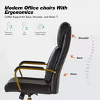 Chaise de bureau ergonomique pivotante à 360 degrés Norbert Mid-century avec support lombaire | HULALA HOME