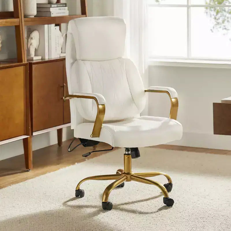 Chaise de bureau ergonomique pivotante à 360 degrés Norbert Mid-century avec support lombaire | HULALA HOME
