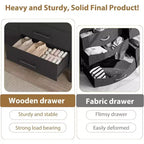 Commode double à 6 tiroirs pour chambre à coucher, tiroir large avec rangement autonome, commode de rangement en bois pour chambre à coucher, couloir et entrée