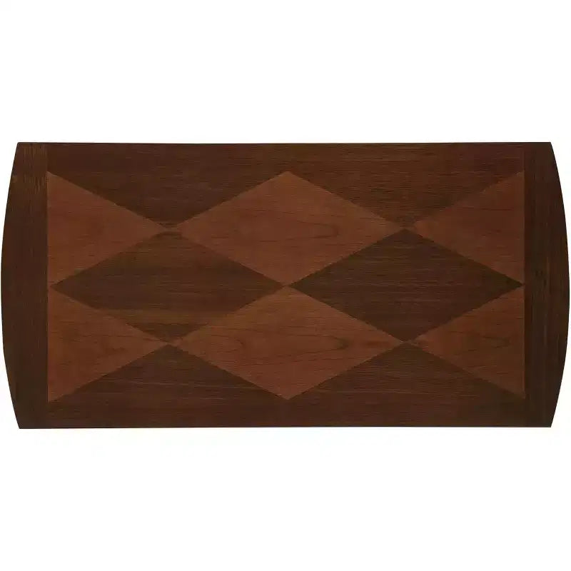 Table d'appoint avec étagère Belmont HomeStock, plateau en forme de losange, table d'appoint de rangement moderne à deux niveaux, pieds fuselés en bois d'hévéa pour bureau à domicile