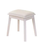 Coiffeuse Homy Casa avec miroir LED, tiroirs de rangement et étagère, tabouret pour chambre ou dressing, Blanc