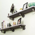 Étagères Riverstone grises de 36 po avec supports en L par Pipe Decor