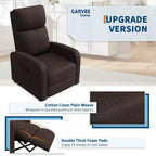 Fauteuil Inclinable Paresseux Garvee, Siège Unique, Réglable de 90 à 150°, Amélioré avec Poche Latérale, Accoudoirs Larges et Assise Rembourrée