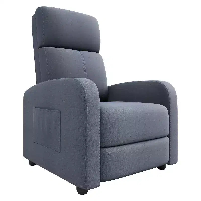 Fauteuil Inclinable Paresseux Garvee, Siège Unique, Réglable de 90 à 150°, Amélioré avec Poche Latérale, Accoudoirs Larges et Assise Rembourrée