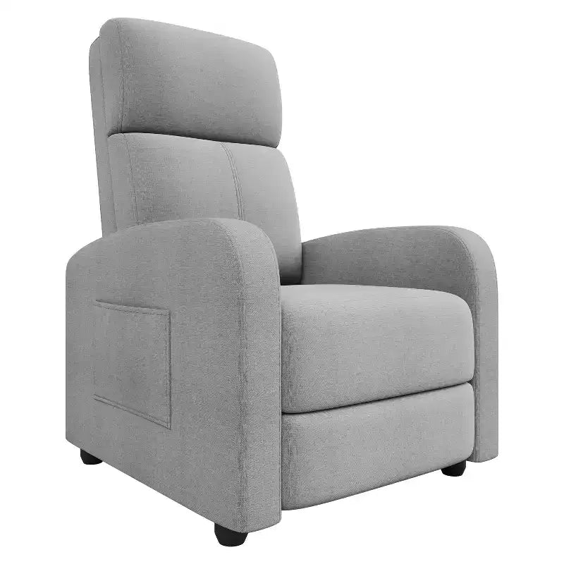 Fauteuil Inclinable Paresseux Garvee, Siège Unique, Réglable de 90 à 150°, Amélioré avec Poche Latérale, Accoudoirs Larges et Assise Rembourrée