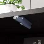 Meuble TV Famapy géométrique noir - motif, pour téléviseurs de 78 pouces, centre de divertissement moderne avec portes relevables, armoires de rangement pour votre salon