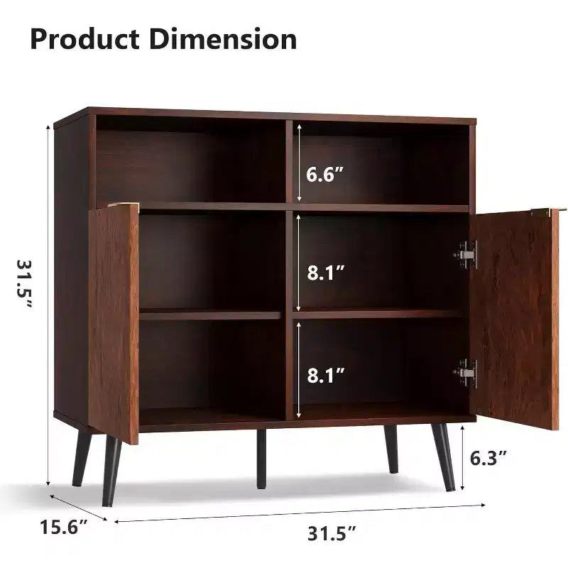Buffet de 80 cm - Buffet/Bahut avec Tiroirs, Étagères et Portes, Meuble de Rangement pour Cafetière et Compatible avec les Robots Aspirateurs
