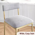 Tabourets de Bar Lot de 2, Tabourets de Bar de Cuisine avec Repose-Pieds, Chaises de Bar Rembourrées de 65 cm avec Dossier, 2 Tabourets de Bar Hauteur Comptoir pour Bar de Comptoir