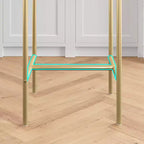 Tabourets de Bar Lot de 2, Tabourets de Bar de Cuisine avec Repose-Pieds, Chaises de Bar Rembourrées de 65 cm avec Dossier, 2 Tabourets de Bar Hauteur Comptoir pour Bar de Comptoir