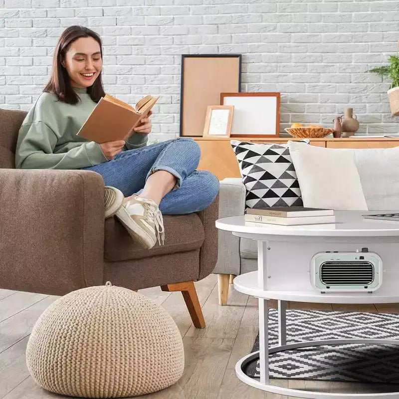 Table basse avec plateau relevable et rangement caché, table centrale ronde pour salon