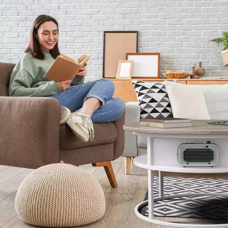 Table basse avec plateau relevable et rangement caché, table centrale ronde pour salon
