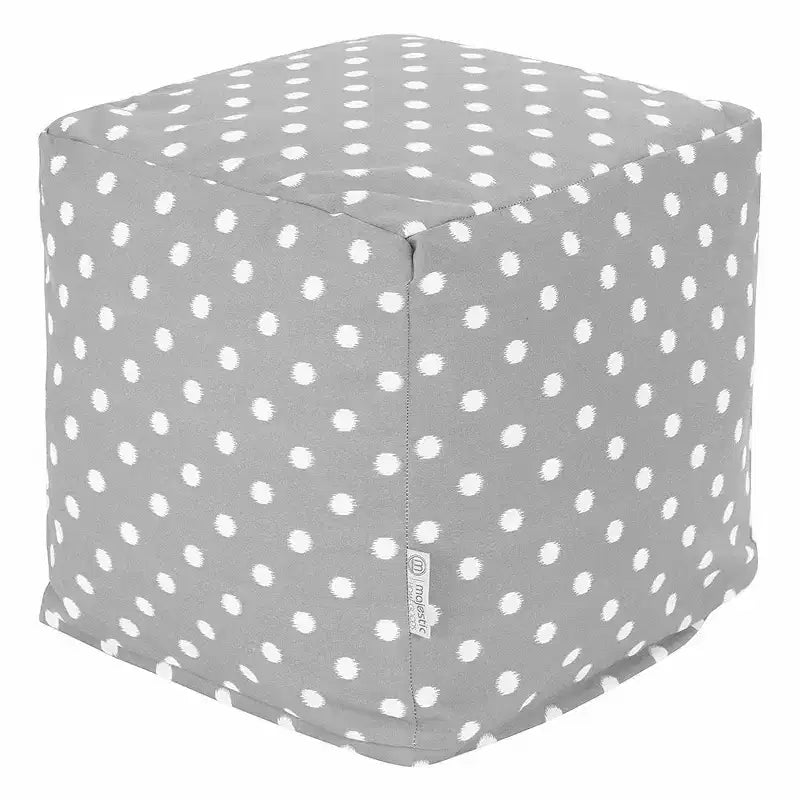 Majestic Home Goods, Pouf cube à pois Ikat