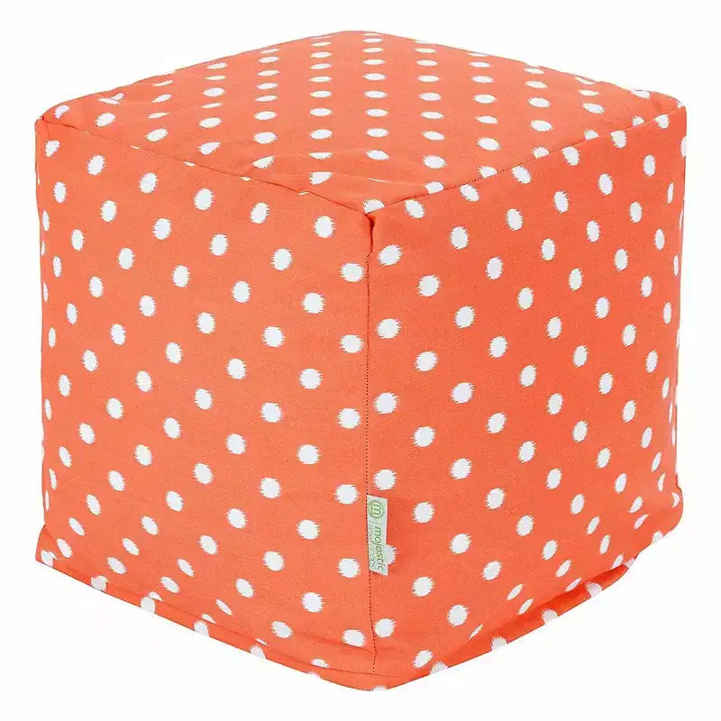 Majestic Home Goods, Pouf cube à pois Ikat