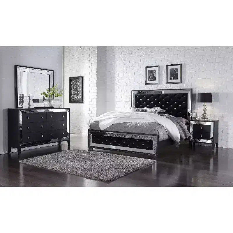 Miroir blanc HomeStock avec cadre LED - Accent de chambre luxueux et moderne avec détails chromés