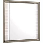 Miroir blanc HomeStock avec cadre LED - Accent de chambre luxueux et moderne avec détails chromés