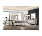 Miroir blanc HomeStock avec cadre LED - Accent de chambre luxueux et moderne avec détails chromés