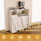 Table Pliante Multifonctionnelle Okak 37.4IN avec Rangement pour 4 Personnes, Table à Manger avec Roues, Table de Cuisine pour Salle à Manger, Salon