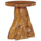 vidaXL Table basse ronde avec pied unique en racine de teck massif – Plateau fait main, meuble durable et polyvalent