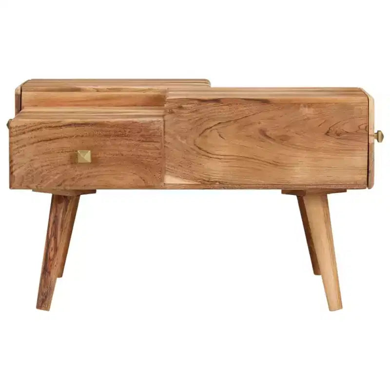 vidaXL Table basse 70x60x42 cm Bois d'acacia massif et bois d'ingénierie